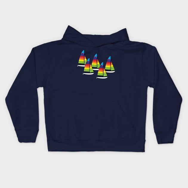 Hobie 16 Catamaran Sailboat Kids Hoodie by CHBB